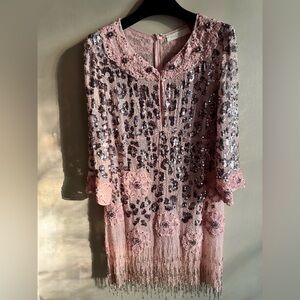 Valentino Blush Pink Textured Dress